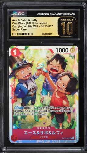 Ace sabo rufy cgc pristine - rufy,
