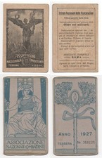 n. 2 Tessera Associazione Nazionale Combattenti 1926 - 1927