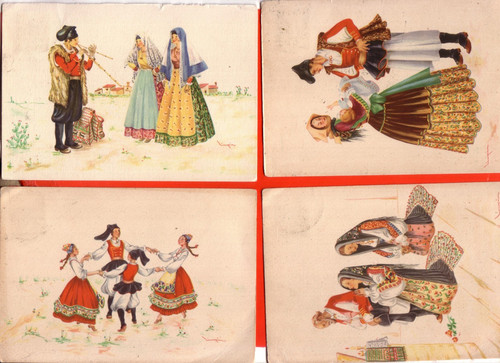 Lotto cartoline costumi - , 4