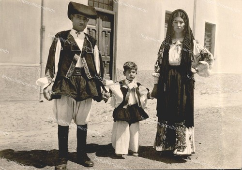 De626 cartolina costumi - costumi, sardi