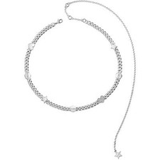 Collana Guess Love Chain UBN84031 necklace  Acciaio Catena Doppia Donna Cuore