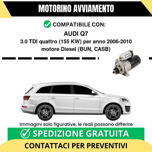 Motorino avviamento audi - avviamento, q7
