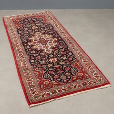 Tappeto Kum Antico Cotone Lana Nodo Fine Iran 200 x 80 cm Originale