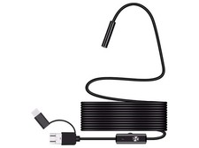 Endoscopio USB 8mm 5M Telecamera Ispezione HD 1200p IP68 Android PC 8 LED Imperm