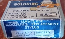 Goldring 580 old UK Cartridge 33 / 78 rpm in Box Mono Rare to find Complete