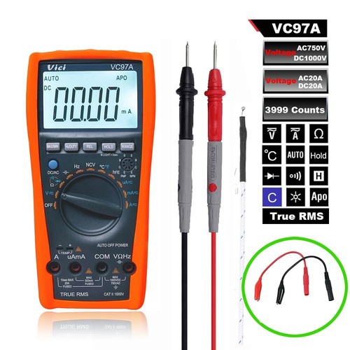 Vc97a 3999 trms multimetro - trms,