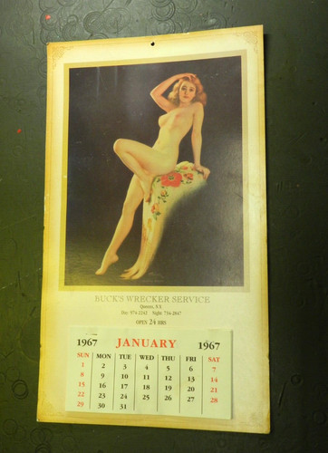 Calendario pin vintage 1967 - calendario,
