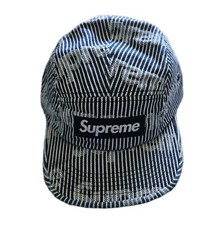 SUPREME DENIM CAMP CAP STRIPE
