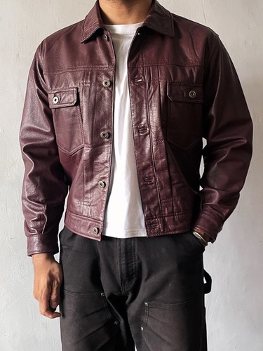 Giacca pelle bordeaux - in, tipo