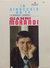 spartito musicale in ginocchio da te gianni morandi migliacci zambrini