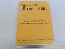 MANUALE ORIGINALE CARATTERISTICHE E DATI 1967 FIAT 1100 D EXPORT 103 SPECIALE ..
