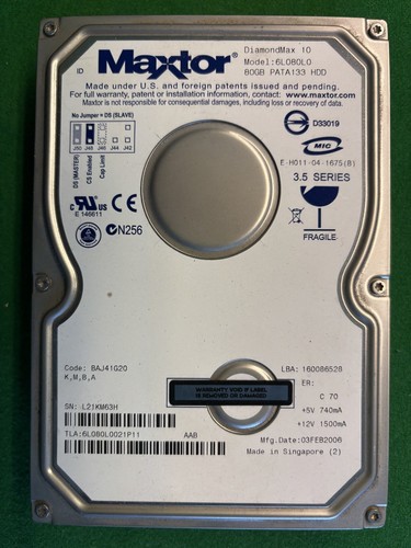 Diamond max maxtor 6v080l0 - diamond,
