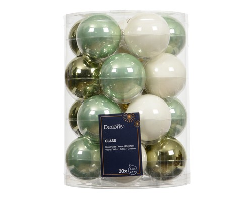 Palline natale vetro 6cm - natale,