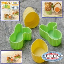 Birkmann - Stampi per muffin e dessert pasquali in silicone - uova/coniglietto