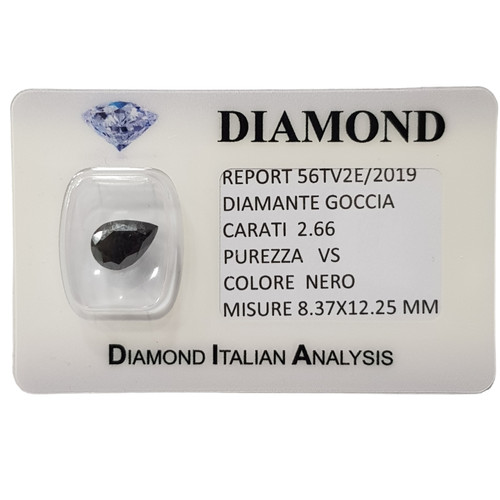 Diamante nero goccia - nero,
