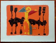 MARINO MARINI litografia del 1972 titolata 'CHEVAUX ET CAVALIERS'  (rif.27/1 )