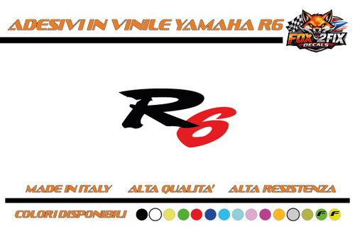 Adesivi moto yamaha scritta - yamaha, r6