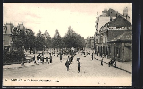 Cpa roubaix boulevard - roubaix,,