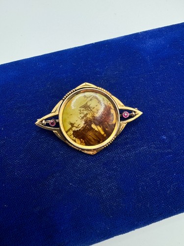 Spilla tedesca antica ritratto - tedesca,
