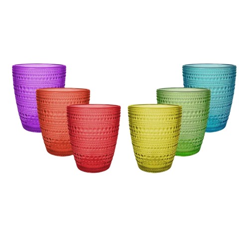 Set bicchieri vetro colorato - vetro,
