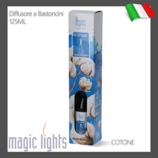 DIFFUSORE PROFUMO PER CASA AMBIENTE A BASTONCINI 125ML FRAGRANZA COTONE