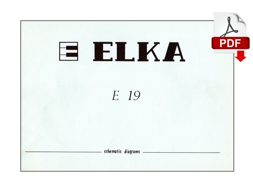 Elka e19 service manual repair - e19,