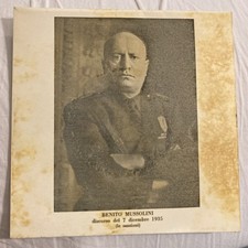 3991 33 Giri 7” DISCO DISCORSO DI BENITO MUSSOLINI 1935 LE SANZIONI