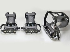 Pedali bici singlespeed con passanti alluminio anodizzato completi neri