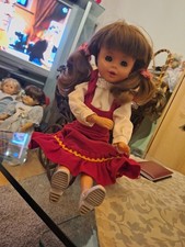 Zapf bambola vintage con giradischi e piastra rara da collezione