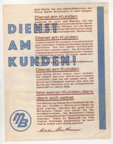 Bremen prospekt tabak - bremen,, tabak-