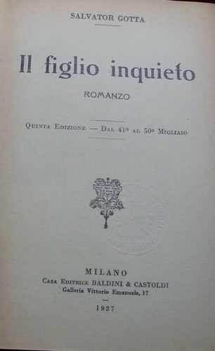 Figlio inquieto salvator - -,