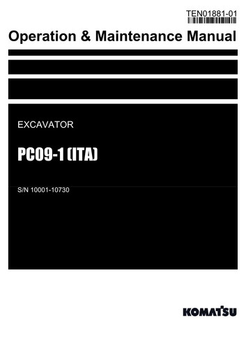 Komatsu pc09 ita manuale - pc09-1,