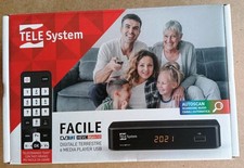 Telesystem Decoder Digitale Terrestre FACILE Tuner DVB-T2 HEVC a 10 bit