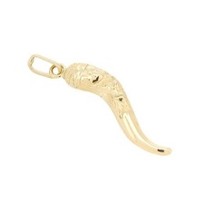 Ciondolo Cornetto Dea Bendata Oro 18kt - Oro Rigenerato