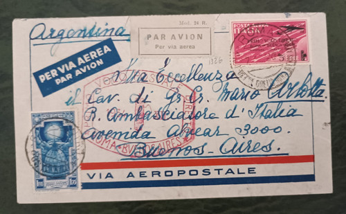 Regno 1934 volo roma buenos - volo,
