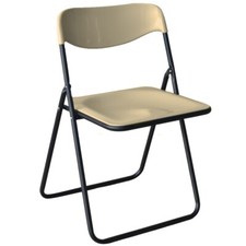 Sedia Poker beige metal far