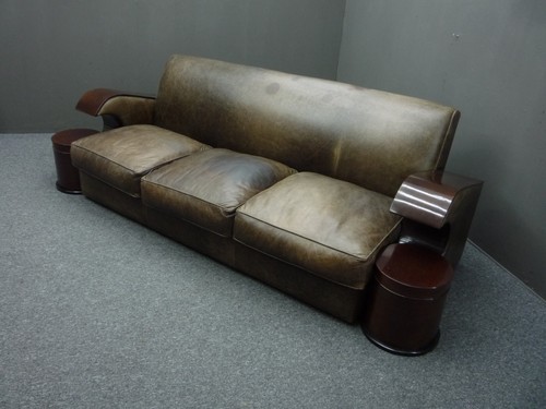 Raro divano pelle art deco - in,