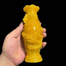 Giada Pietra Grezza Shoushan Pietra Intaglio Pi Xiu Coppia Drago Fenice Vaso Decorazione