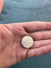 Moneta rara inglese Regina Elisabetta Ten Pence 2014