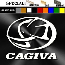 adesivo sticker CAGIVA logo prespaziato, decal tuning moto,casco 11 cm