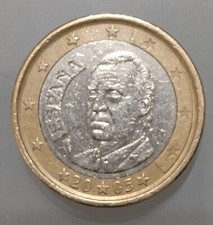 Moneta 1 euro Spagna anno 2005  Re Carlos