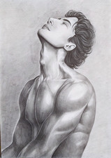 Dipinto ragazzo sportivo - , arte