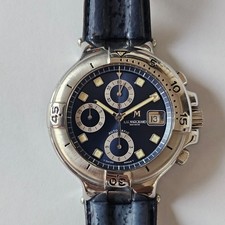 ANDRE LE MARQUAND-GENEVE-CRONO-AUTOMATIC-FULL SET-ACCIAIO-38 MM-FIBBIA-CINTURINO