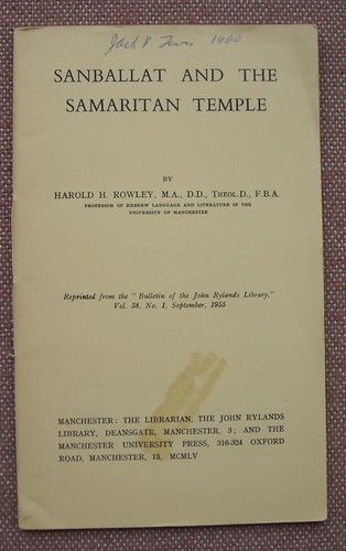 Sanballat and the samaritan - the,