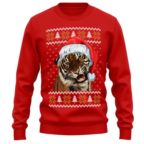 Felpa tigre natale safari - di,