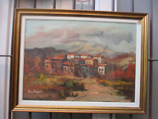 Quadro - Olio Su Tela - Paesaggio - Villaggio Paese - R. Di Michele