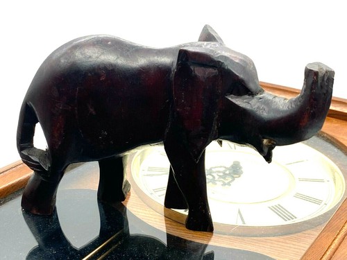 Vintage brown wooden - brown, carved