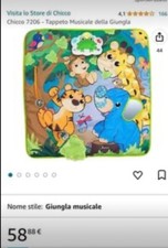 Tappeto Musicale Bambini Chicco Jungle Ball Giungla 0 Mesi+ 76x76cm 7206