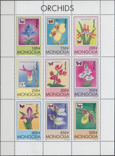 Mongolia orchidee 1997 - s/s,