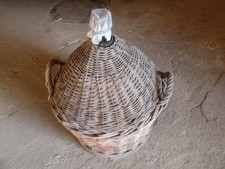 DAMIGIANA IN VETRO ANNI 60 70 IMPAGLIATA VINTAGE